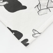 Hand Silhouette Rabbit Fleece Deken (Hoek)