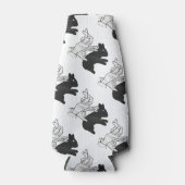 Hand Silhouette Rabbit Flesjeskoeler (Voorkant)