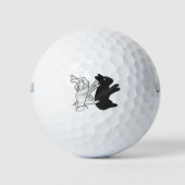 Hand Silhouette Rabbit Golfballen (Voorkant)
