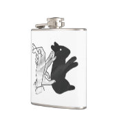 Hand Silhouette Rabbit Heupfles (Links)