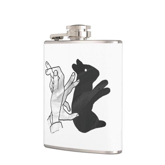 Hand Silhouette Rabbit Heupfles (Links)