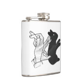 Hand Silhouette Rabbit Heupfles (Rechts)