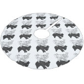 Hand Silhouette Rabbit Kerstboom Rok (Gekanteld)