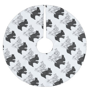 Hand Silhouette Rabbit Kerstboom Rok