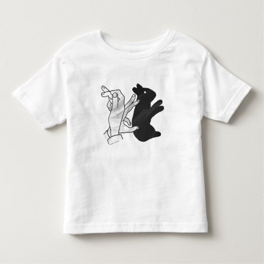 Hand Silhouette Rabbit Kinder Shirts (Voorkant)