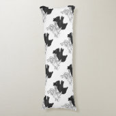 Hand Silhouette Rabbit Lichaamskussen (Voorkant Verticaal)