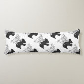 Hand Silhouette Rabbit Lichaamskussen (Voorkant)