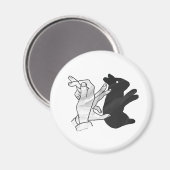 Hand Silhouette Rabbit Magneet (Voorkant / Achterkant)