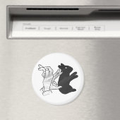 Hand Silhouette Rabbit Magneet (Insitu (Vaatwasser))