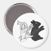 Hand Silhouette Rabbit Magneet (Voorkant / Achterkant)