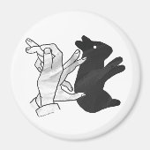Hand Silhouette Rabbit Magneet (Voorkant)