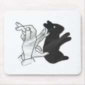 Hand Silhouette Rabbit Muismat (Voorkant)