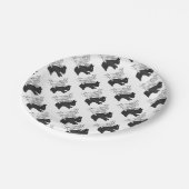 Hand Silhouette Rabbit Papieren Bordje (Gekanteld)