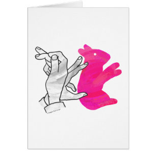 Hand Silhouette Rabbit roze