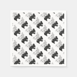 Hand Silhouette Rabbit Servet