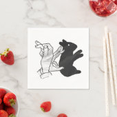Hand Silhouette Rabbit Servetten (Insitu)