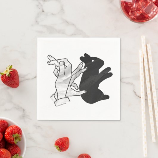 Hand Silhouette Rabbit Servetten (Insitu)