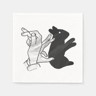Hand Silhouette Rabbit Servetten