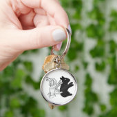 Hand Silhouette Rabbit Sleutelhanger (Hand)