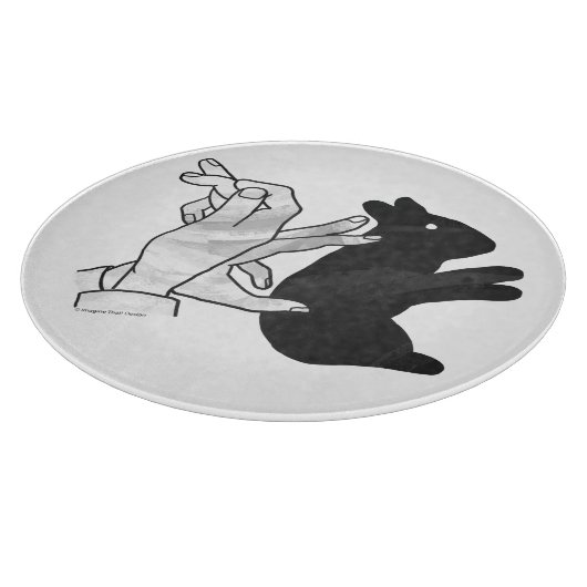 Hand Silhouette Rabbit Snijplank (Hoek)