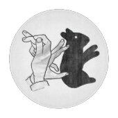 Hand Silhouette Rabbit Snijplank (Voorkant)