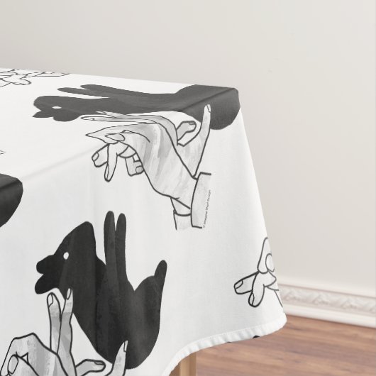 Hand Silhouette Rabbit Tafelkleed (Voorbeeld)