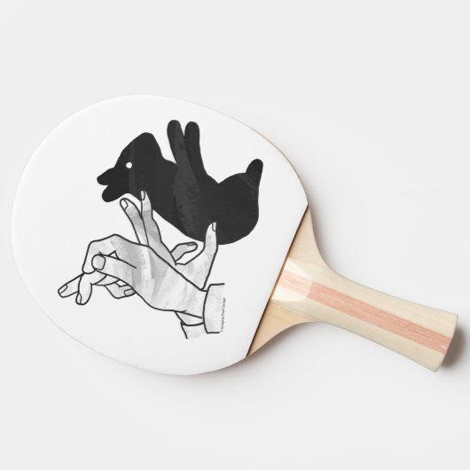 Hand Silhouette Rabbit Tafeltennisbatje (Zijkant)
