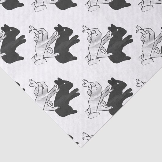 Hand Silhouette Rabbit Tissuepapier (Detail)