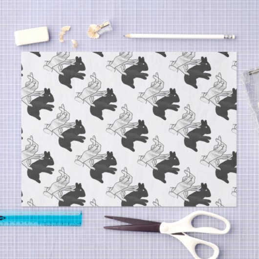 Hand Silhouette Rabbit Tissuepapier (Craft)