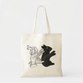Hand Silhouette Rabbit Tote Bag (Voorkant)