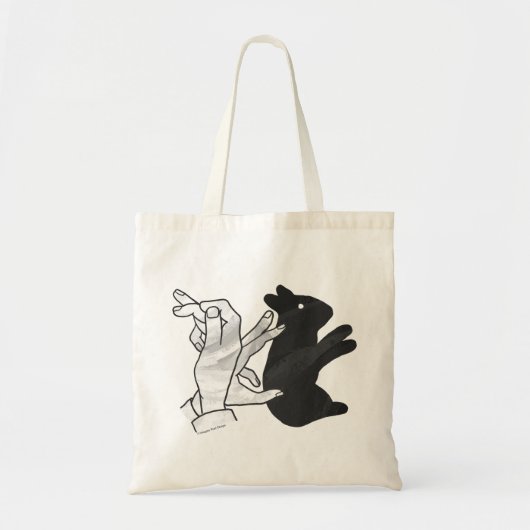 Hand Silhouette Rabbit Tote Bag (Voorkant)