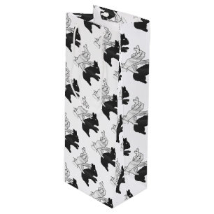 Hand Silhouette Rabbit Wijn Cadeautas