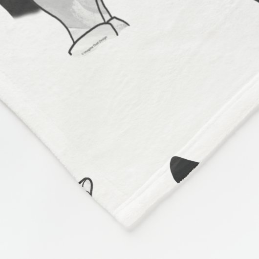 Hand Silhouette Wolf Fleece Deken (Hoek)