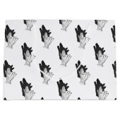 Hand Silhouette Wolf Groot Cadeauzakje (Voorkant)