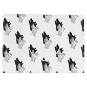 Hand Silhouette Wolf Groot Cadeauzakje (Achterkant)