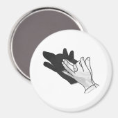 Hand Silhouette Wolf Magneet (Voorkant / Achterkant)