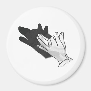 Hand Silhouette Wolf Magneet
