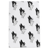 Hand Silhouette Wolf Medium Cadeauzakje (Voorkant)
