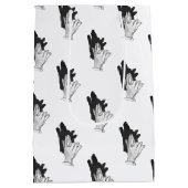 Hand Silhouette Wolf Medium Cadeauzakje (Achterkant)