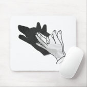 Hand Silhouette Wolf Muismat (Met muis)