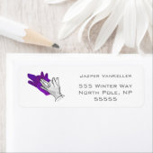 Hand Silhouette Wolf Paars Etiket (Insitu)