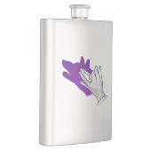 Hand Silhouette Wolf Paars Flacon (Rechts)