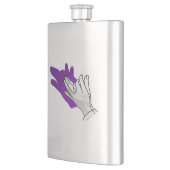 Hand Silhouette Wolf Paars Flacon (Links)