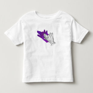 Hand Silhouette Wolf Paars Kinder Shirts