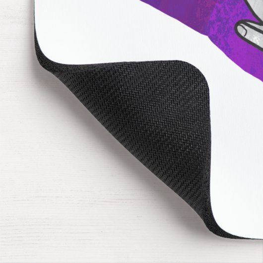 Hand Silhouette Wolf Paars Muismat (Hoek)