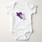 Hand Silhouette Wolf Paars Romper (Voorkant)