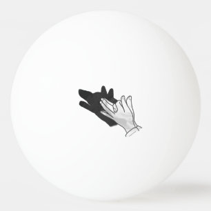 Hand Silhouette Wolf Pingpongbal