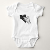 Hand Silhouette Wolf Romper (Voorkant)