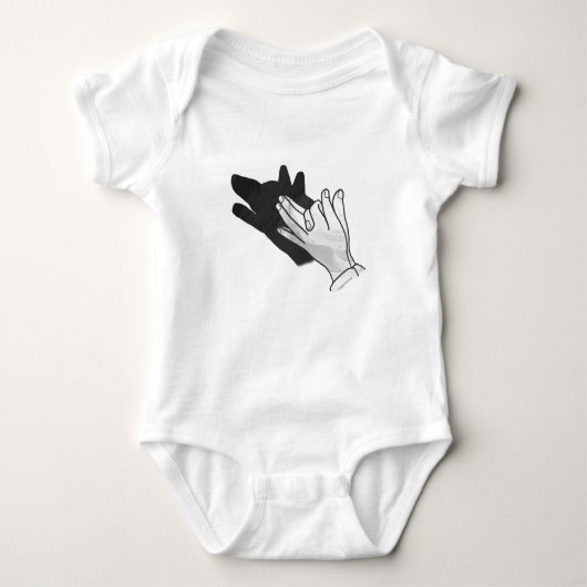 Hand Silhouette Wolf Romper (Voorkant)