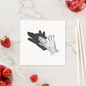 Hand Silhouette Wolf Servet (Insitu)